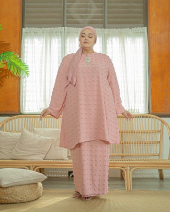 Ewan Sakenah Riau Kurung (Soft Pink)